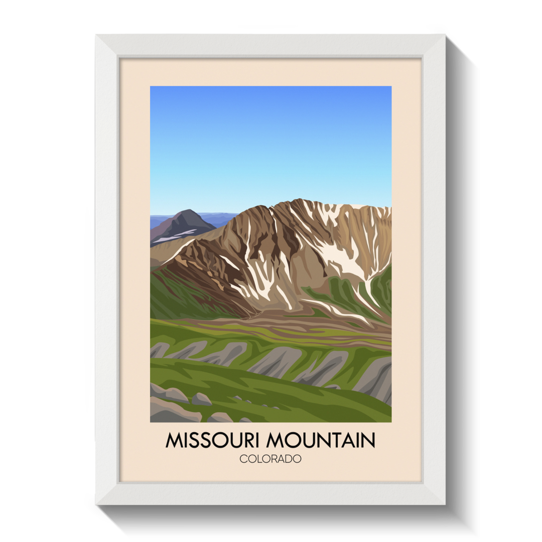 Missouri Mountain Colorado USA Travel Poster