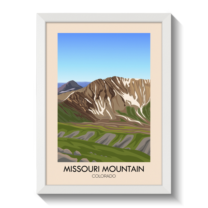Missouri Mountain Colorado USA Travel Poster