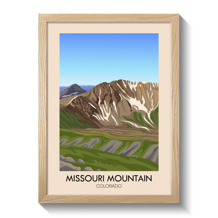 Missouri Mountain Colorado USA Travel Poster