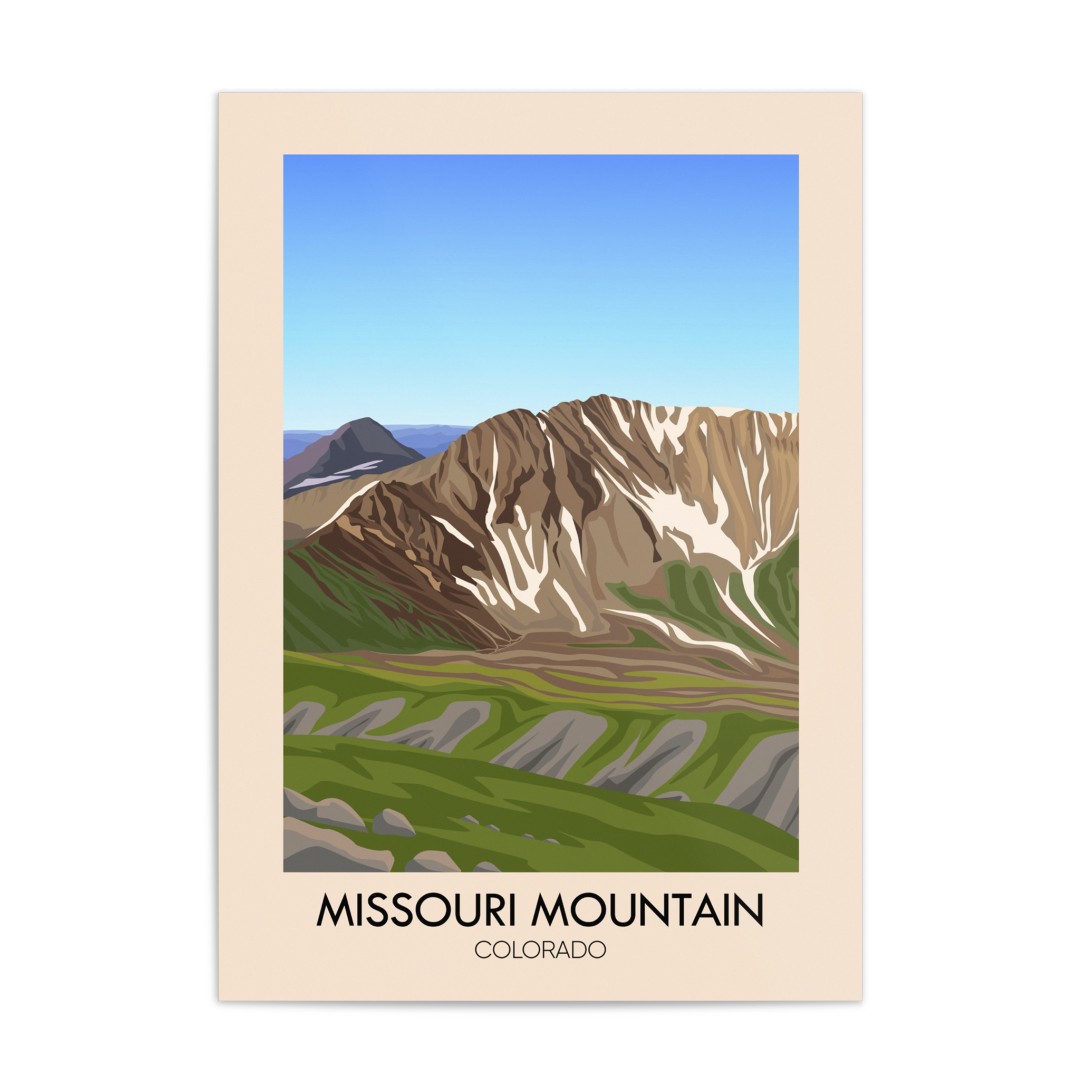 Missouri Mountain Colorado USA Travel Poster