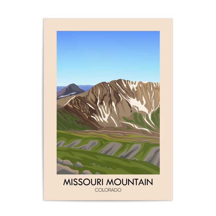 Missouri Mountain Colorado USA Travel Poster