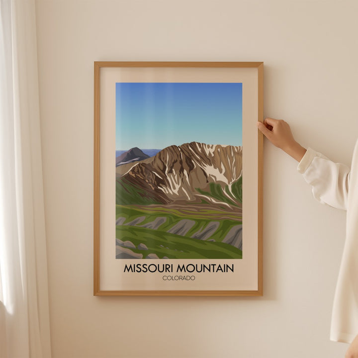 Missouri Mountain Colorado USA Travel Poster
