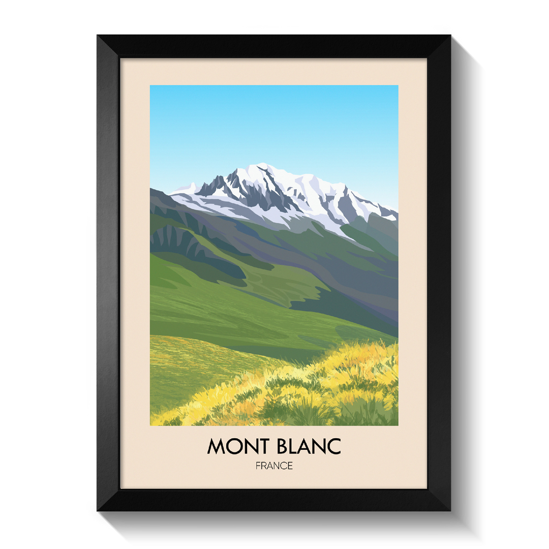 Mont Blanc France Travel Poster