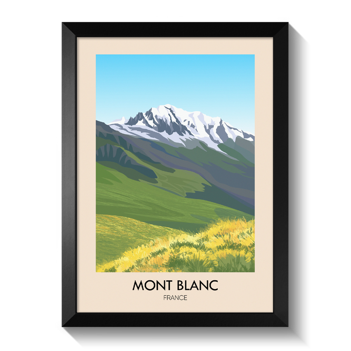 Mont Blanc France Travel Poster
