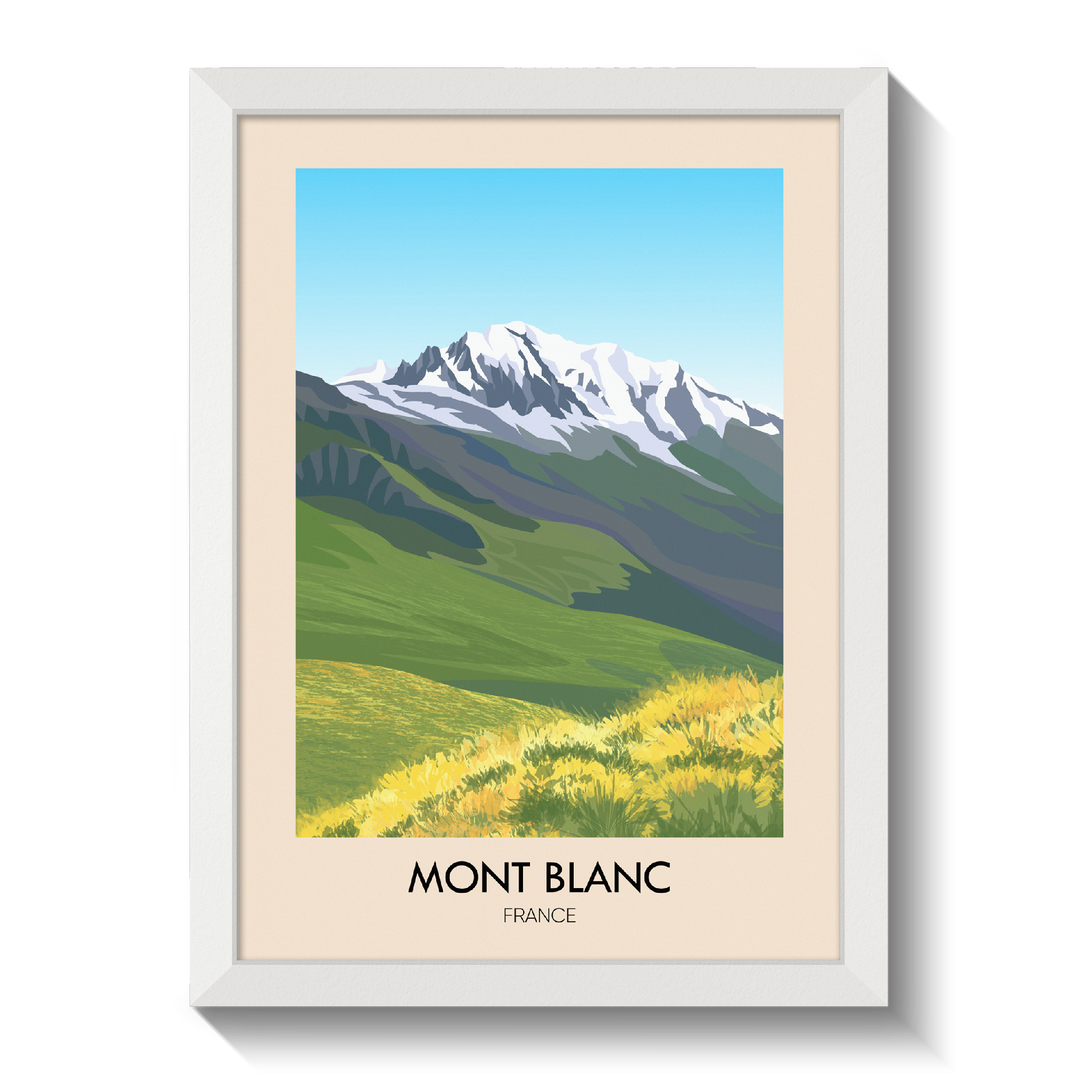 Mont Blanc France Travel Poster