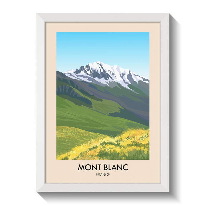 Mont Blanc France Travel Poster