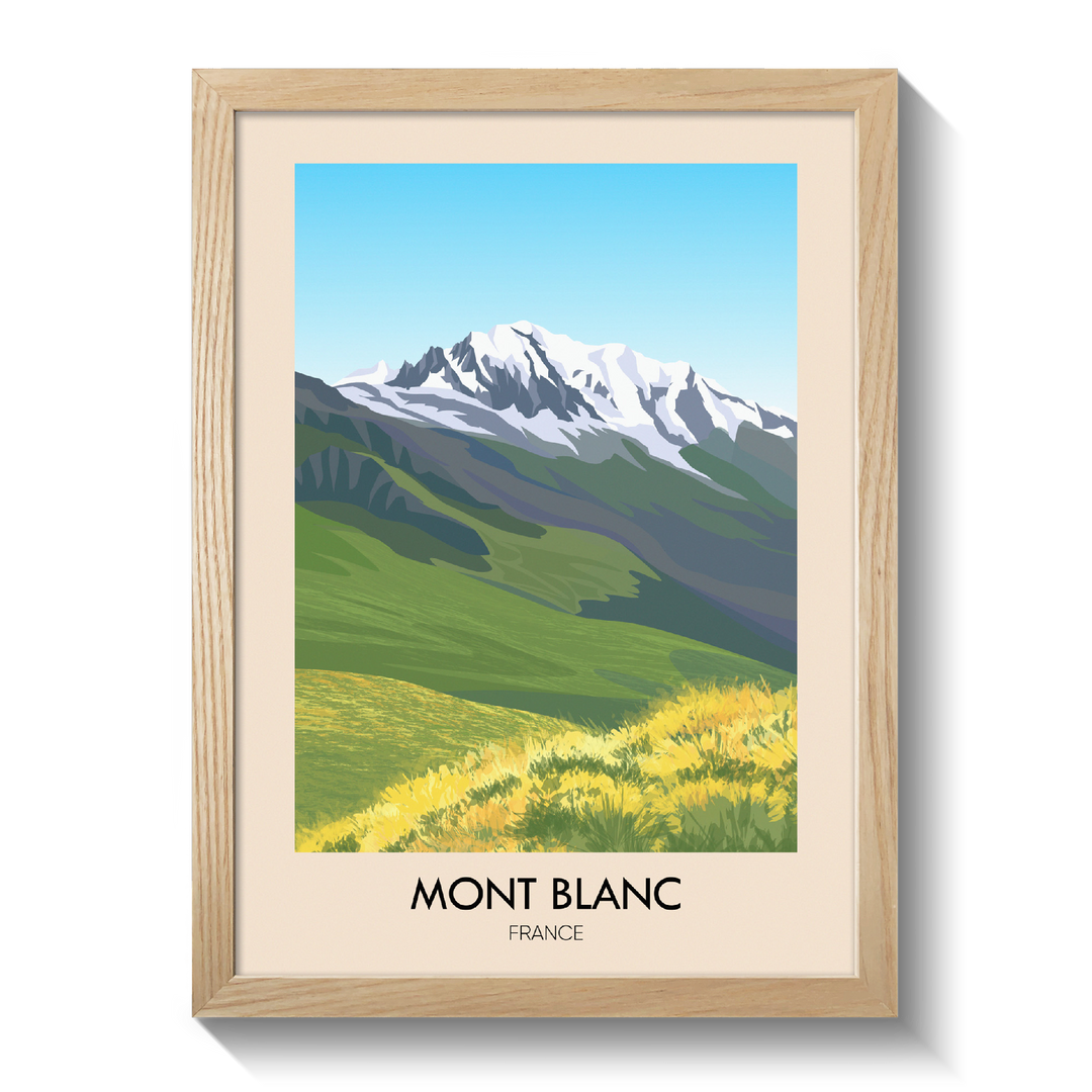 Mont Blanc France Travel Poster