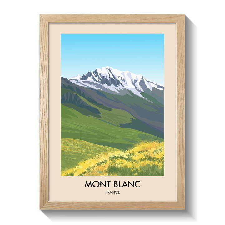 Mont Blanc France Travel Poster