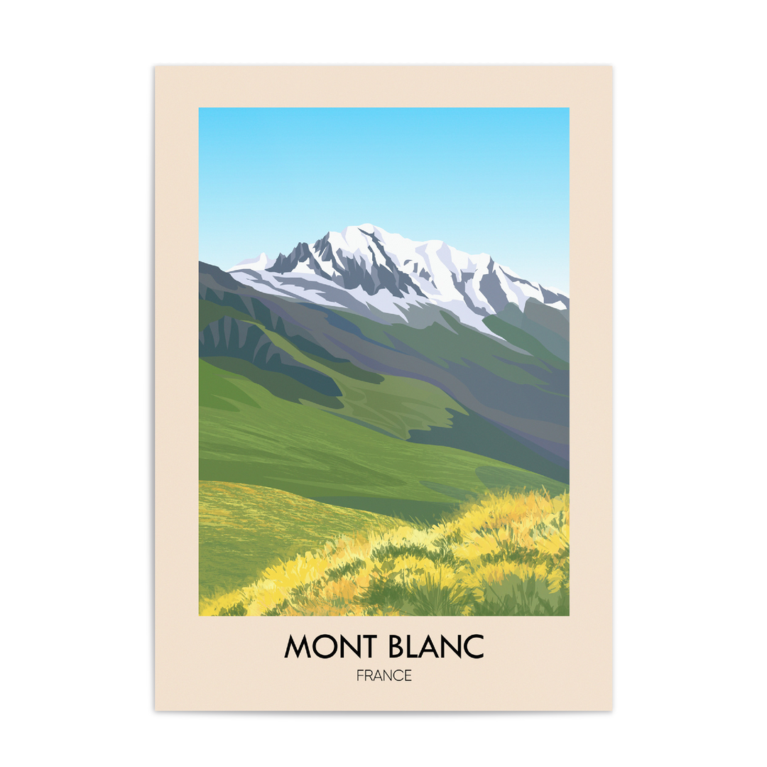 Mont Blanc France Travel Poster