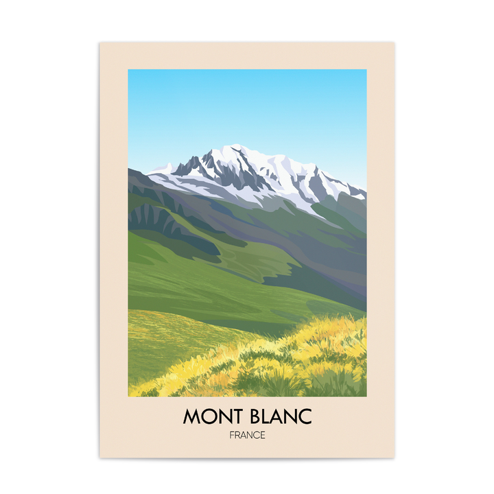 Mont Blanc France Travel Poster