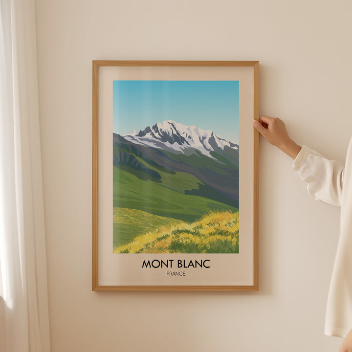 Mont Blanc France Travel Poster