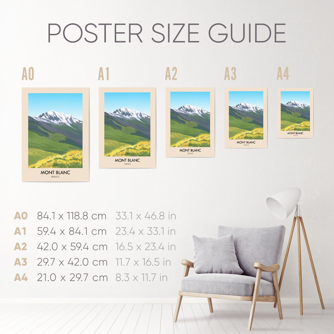 Mont Blanc France Travel Poster