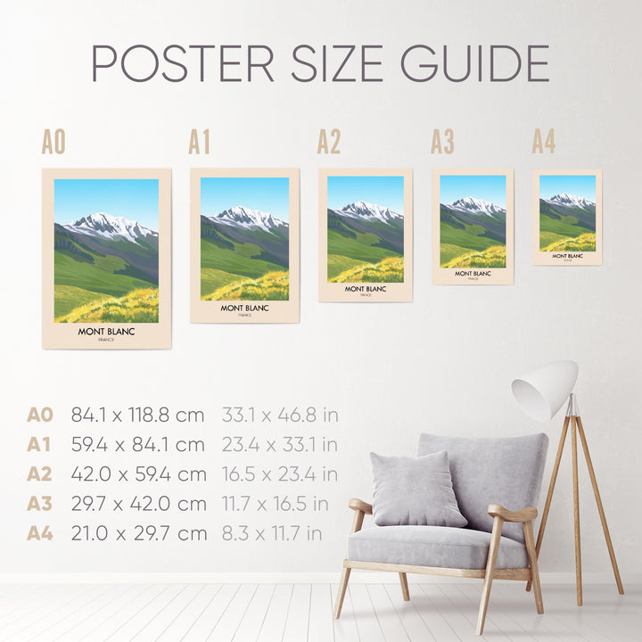 Mont Blanc France Travel Poster