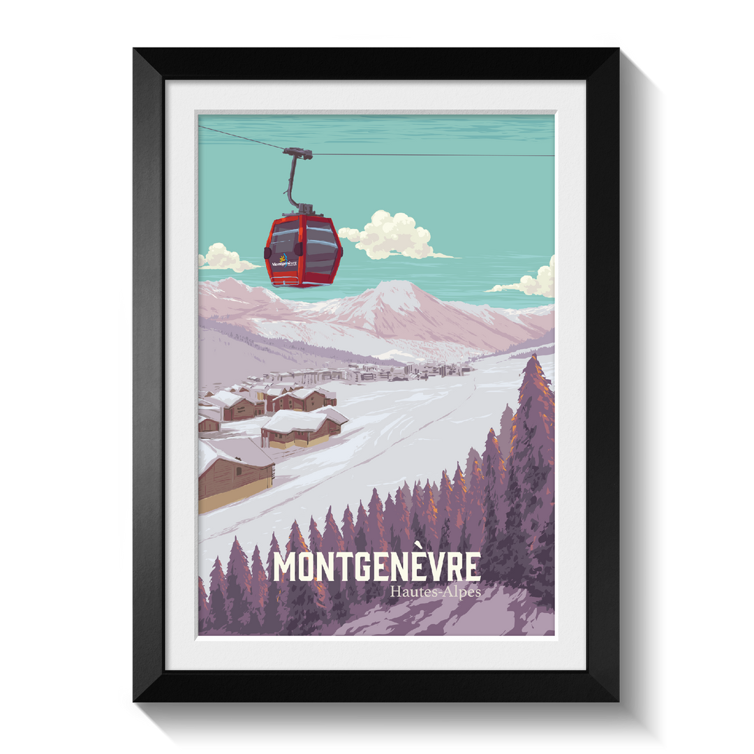 Montgenevre France Ski Resort Poster