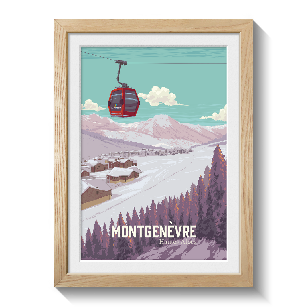 Montgenevre France Ski Resort Poster