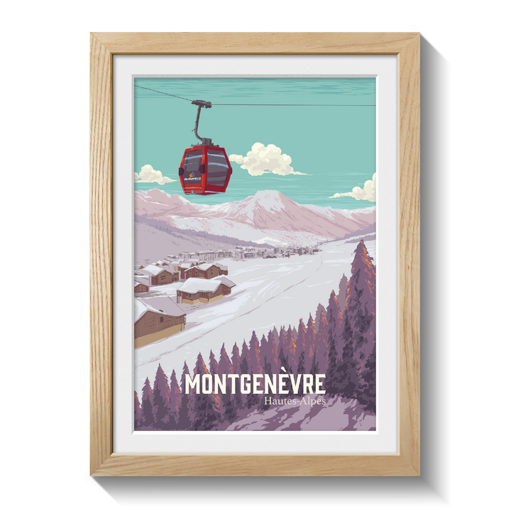 Montgenevre France Ski Resort Poster