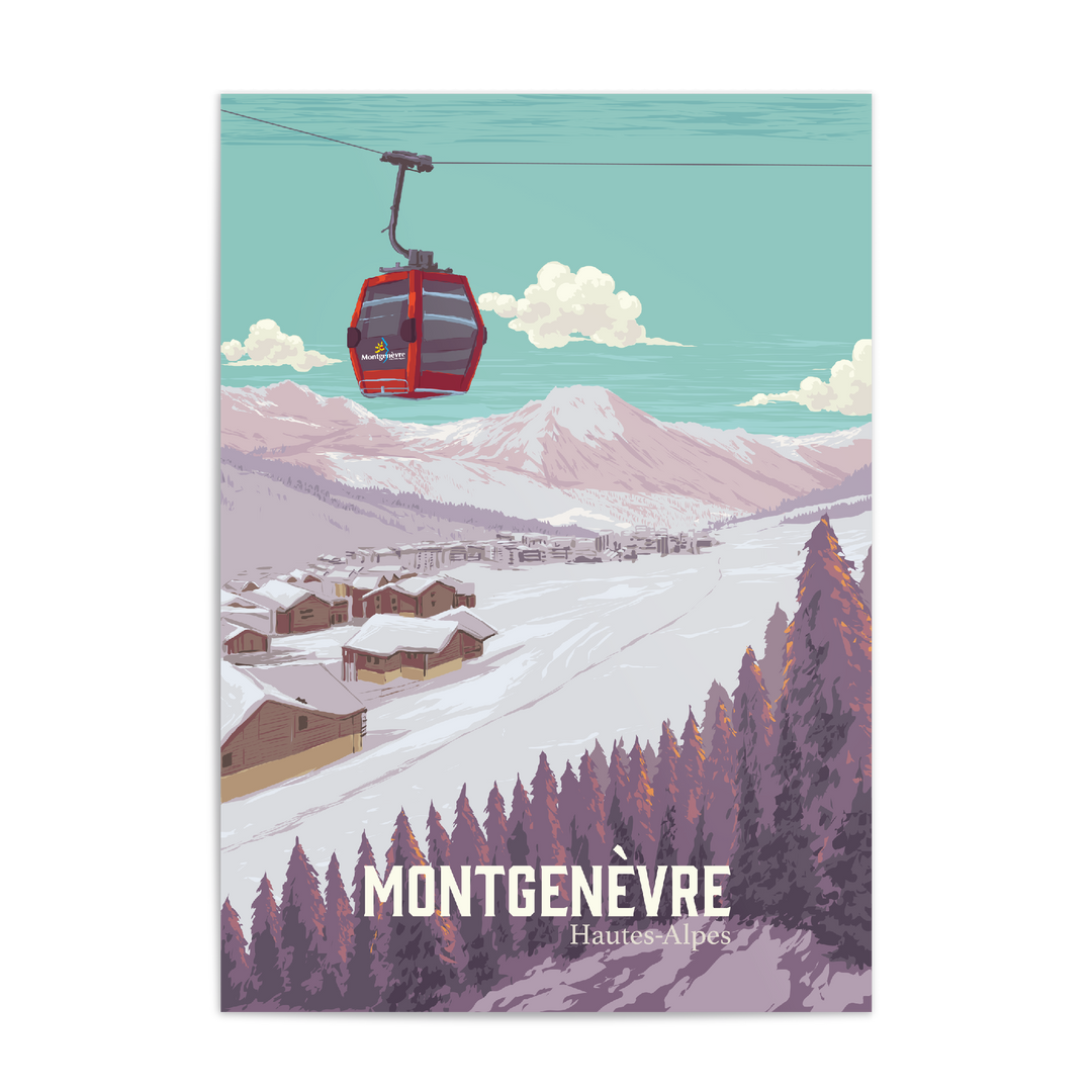 Montgenevre France Ski Resort Poster