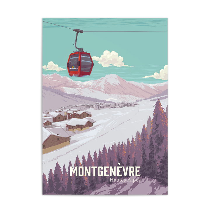 Montgenevre France Ski Resort Poster