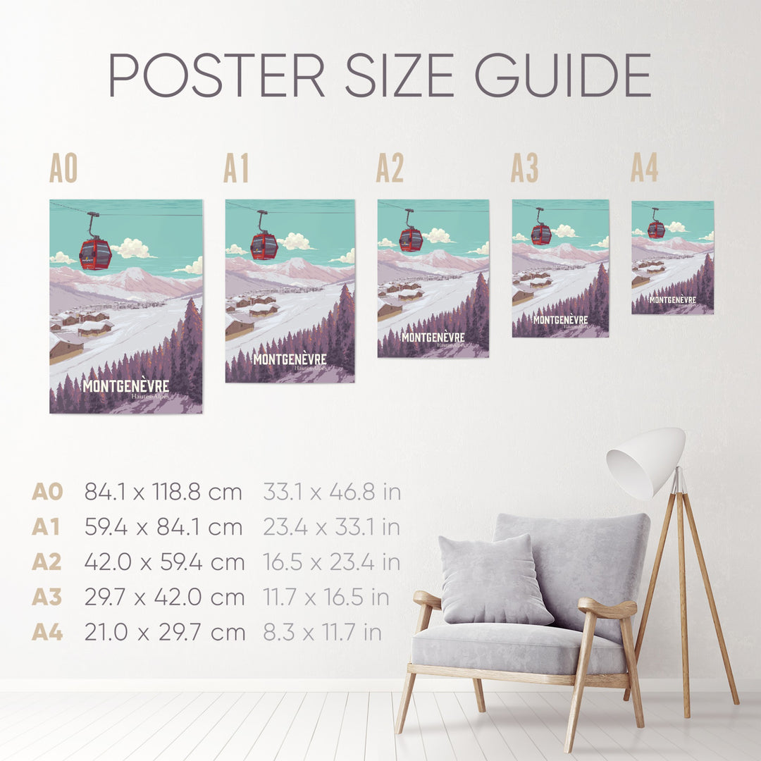 Montgenevre France Ski Resort Poster