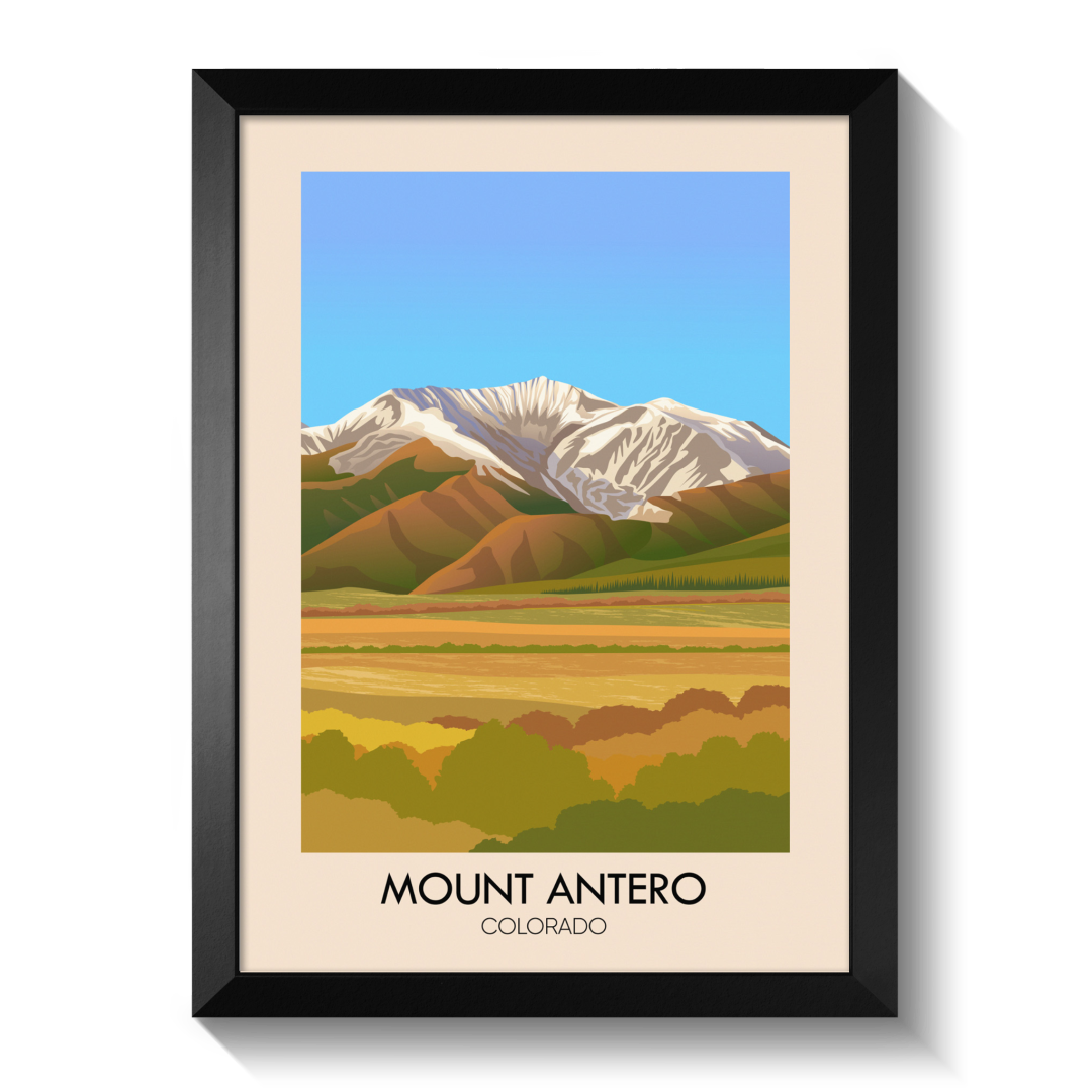 Mount Antero Colorado USA Travel Poster