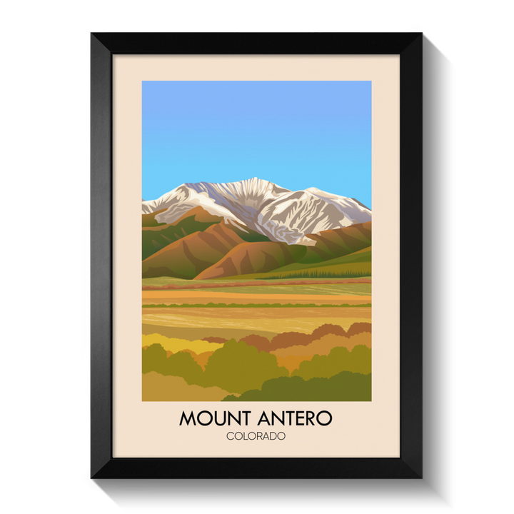 Mount Antero Colorado USA Travel Poster
