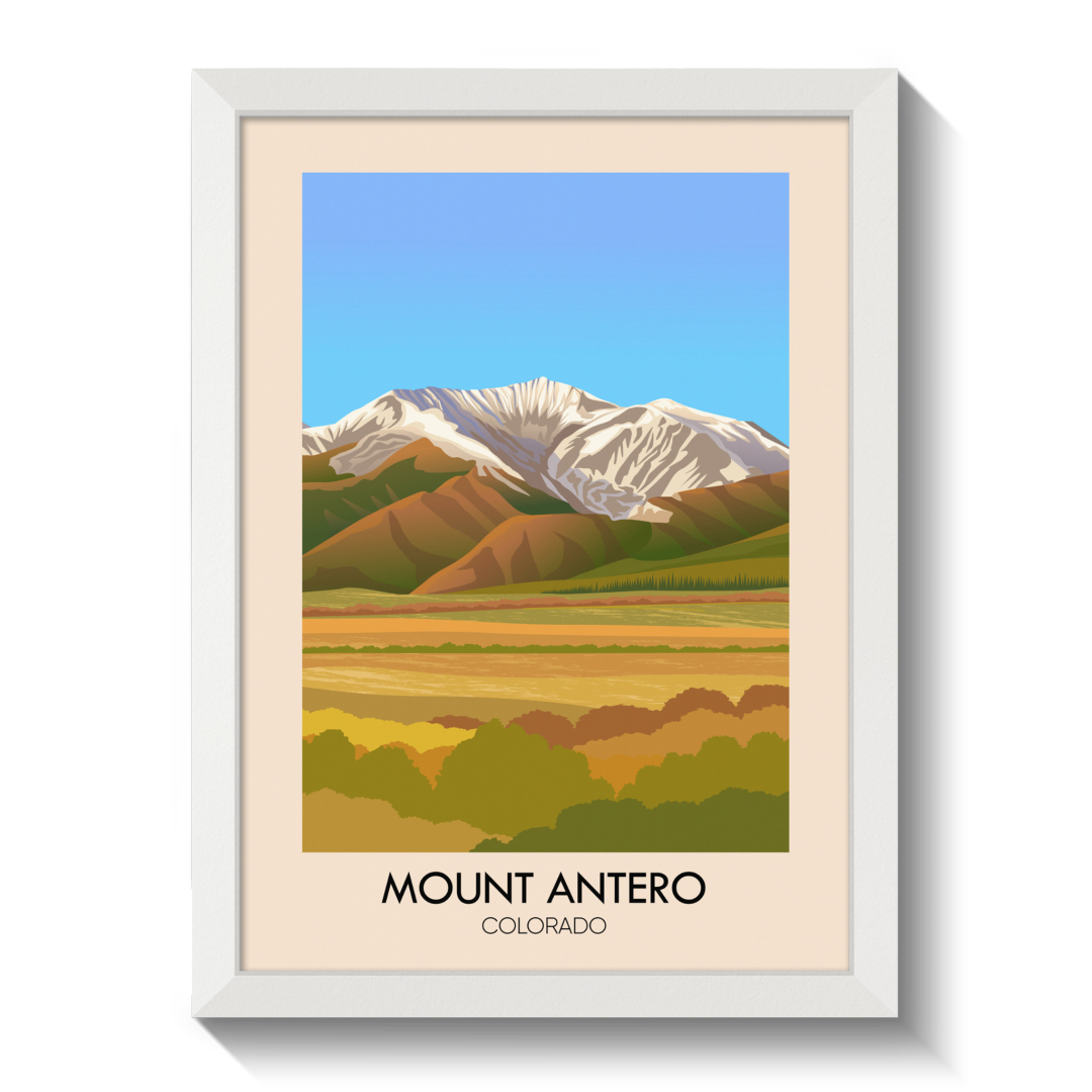 Mount Antero Colorado USA Travel Poster