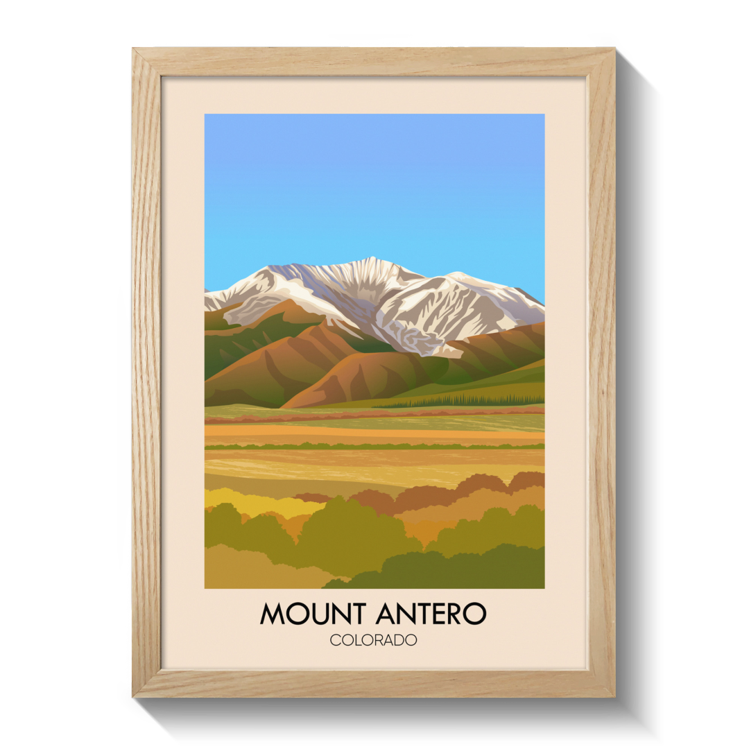 Mount Antero Colorado USA Travel Poster
