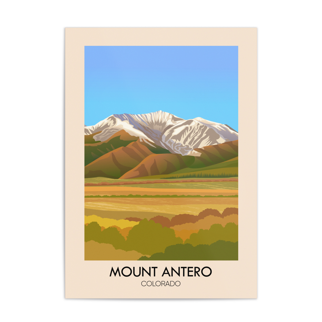Mount Antero Colorado USA Travel Poster