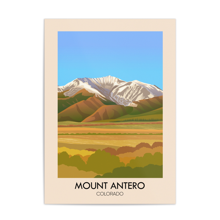 Mount Antero Colorado USA Travel Poster