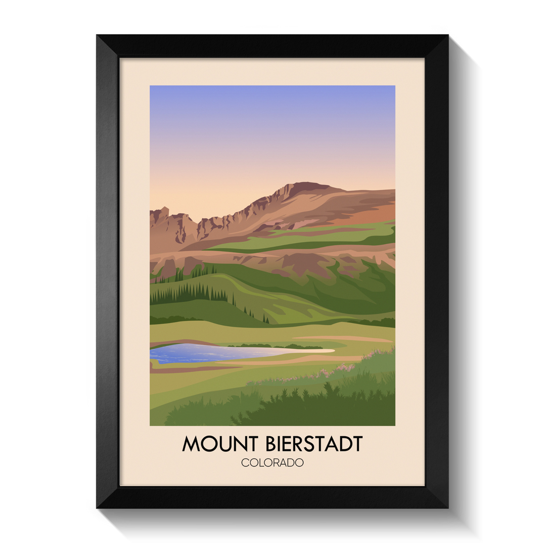 Mount Bierstadt Colorado USA Travel Poster