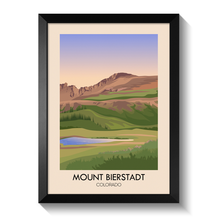 Mount Bierstadt Colorado USA Travel Poster