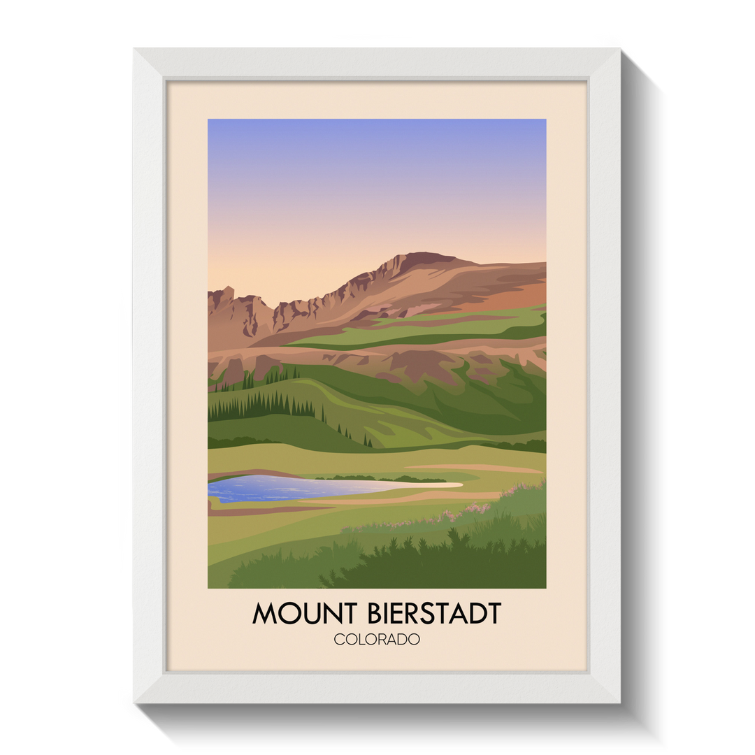 Mount Bierstadt Colorado USA Travel Poster