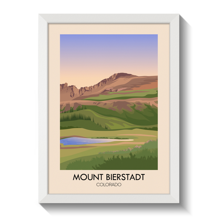 Mount Bierstadt Colorado USA Travel Poster