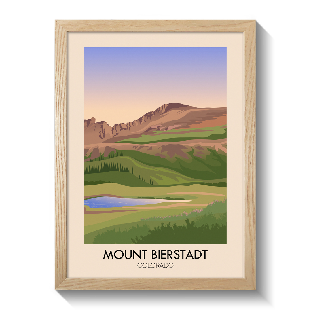 Mount Bierstadt Colorado USA Travel Poster