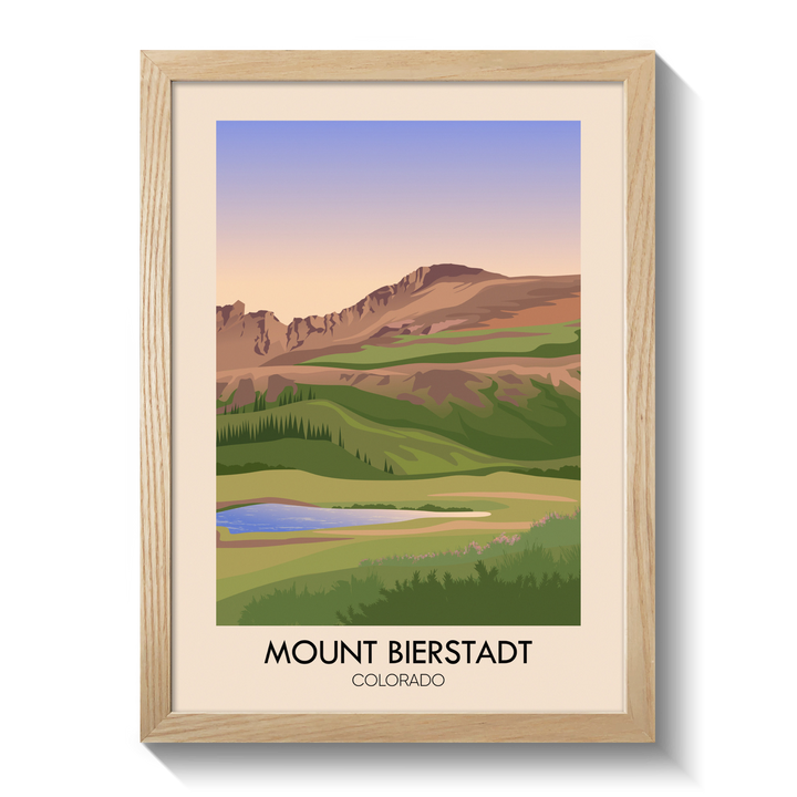 Mount Bierstadt Colorado USA Travel Poster