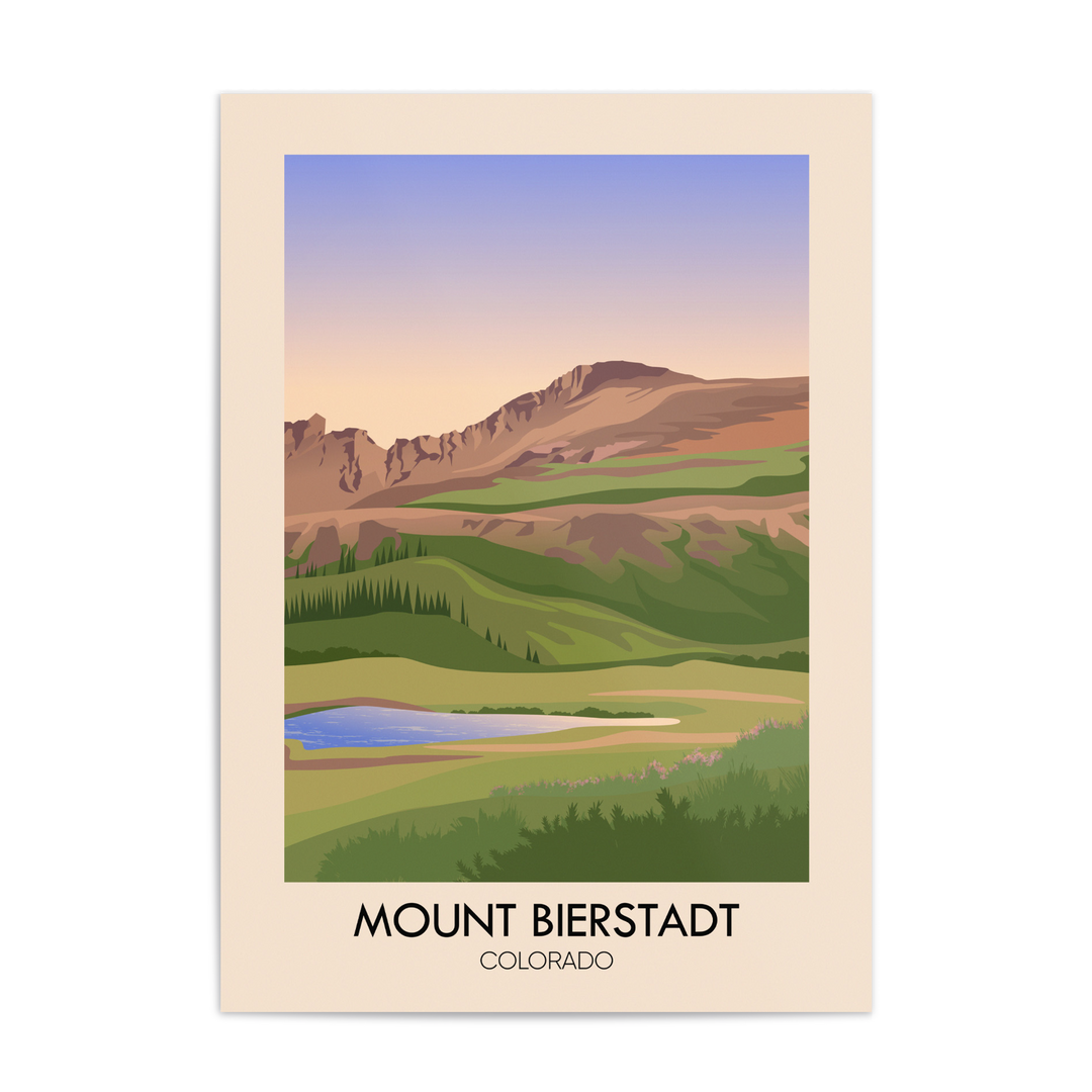 Mount Bierstadt Colorado USA Travel Poster
