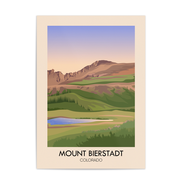 Mount Bierstadt Colorado USA Travel Poster