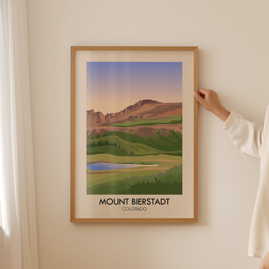 Mount Bierstadt Colorado USA Travel Poster