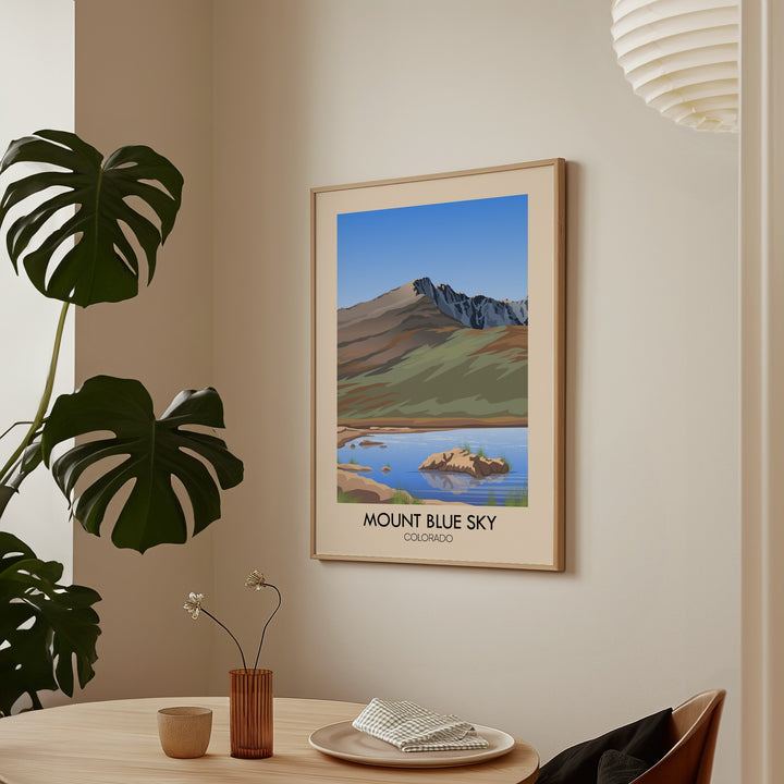 Mount Blue Sky Colorado USA Travel Poster