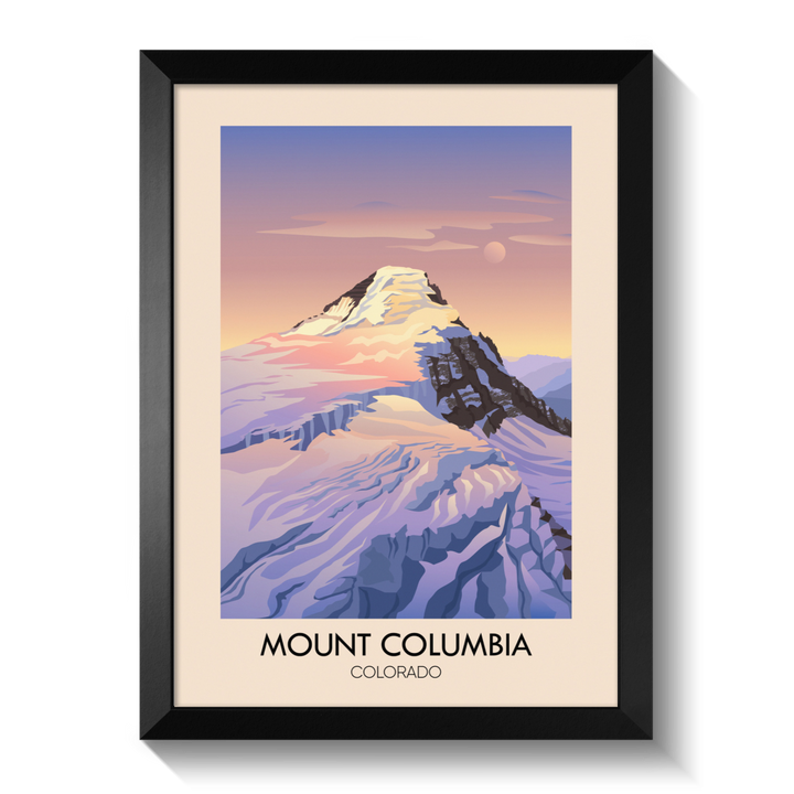 Mount Columbia  Colorado USA Travel Poster