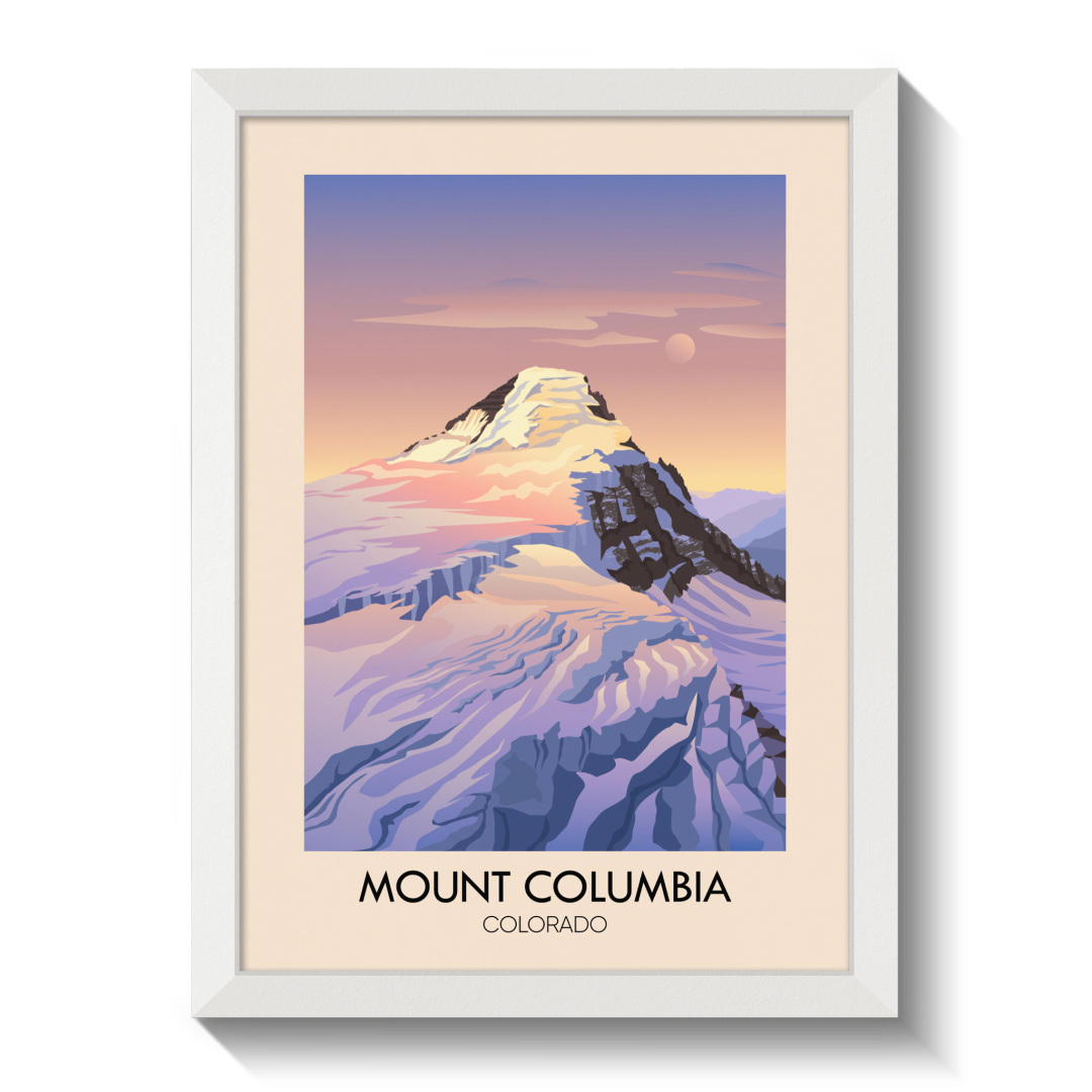 Mount Columbia  Colorado USA Travel Poster
