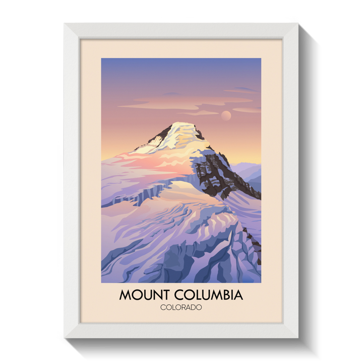 Mount Columbia  Colorado USA Travel Poster