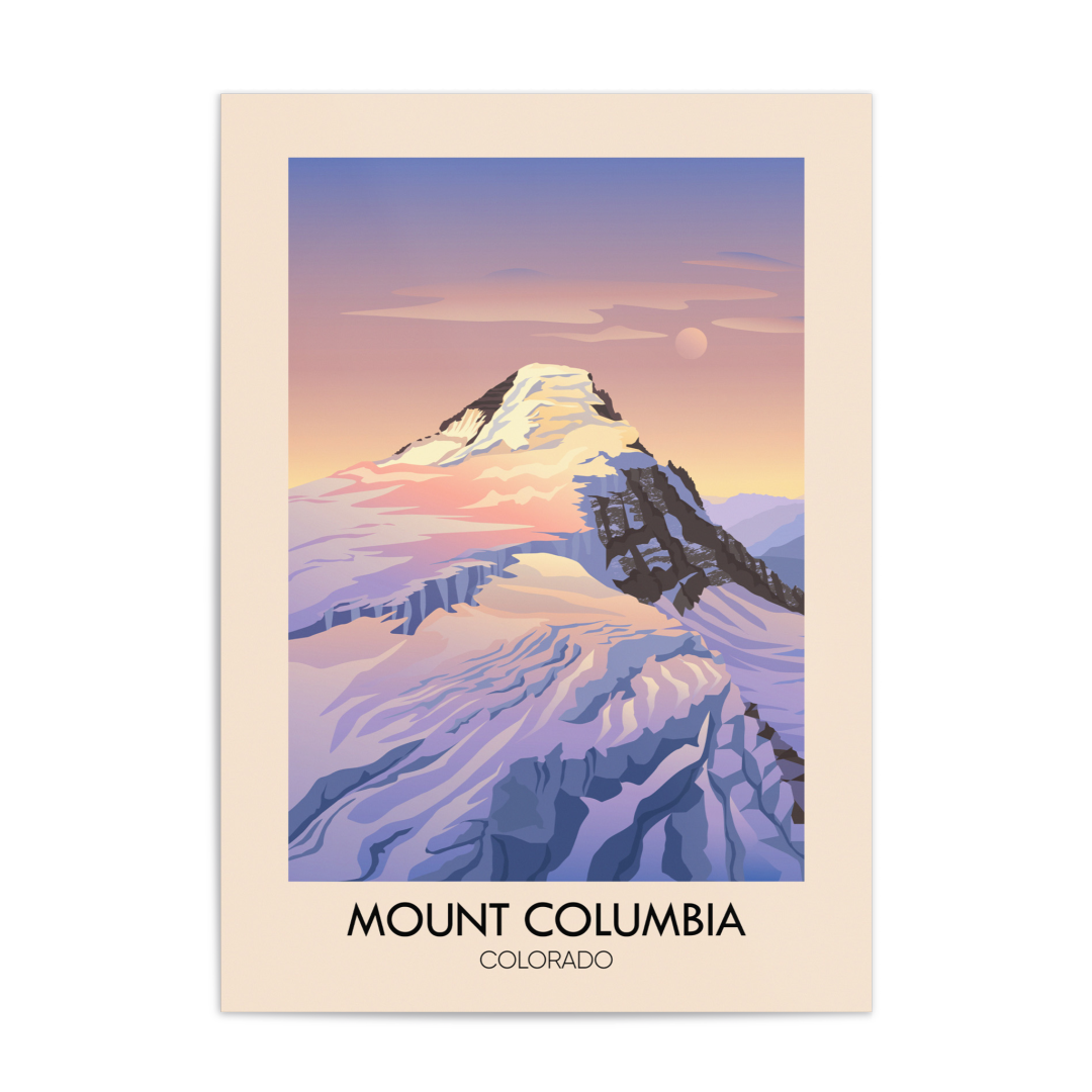 Mount Columbia  Colorado USA Travel Poster