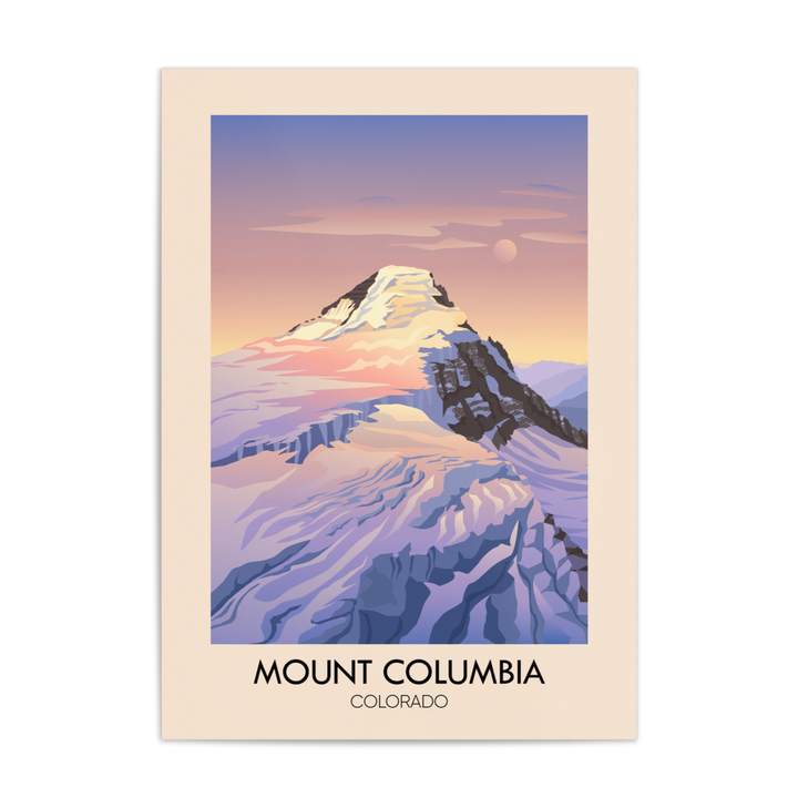 Mount Columbia  Colorado USA Travel Poster