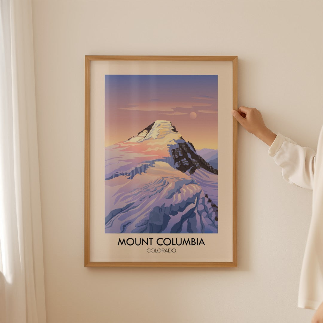 Mount Columbia  Colorado USA Travel Poster