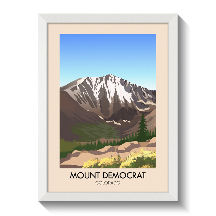 Mount Democrat Colorado USA Travel Poster