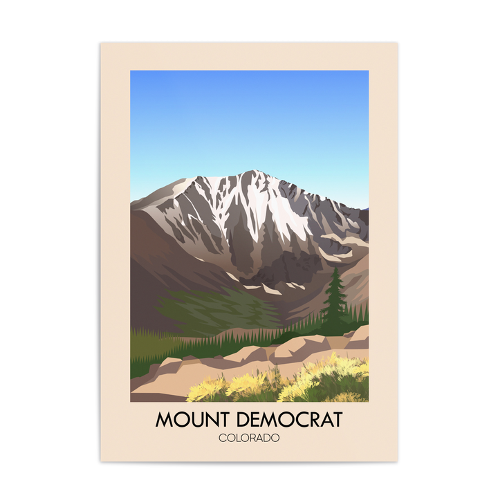 Mount Democrat Colorado USA Travel Poster