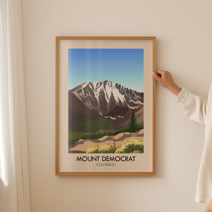 Mount Democrat Colorado USA Travel Poster