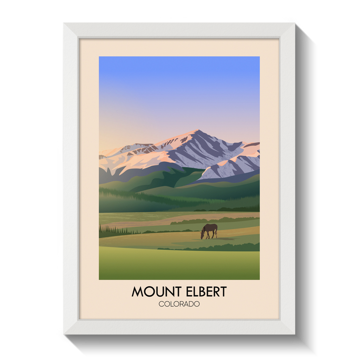 Mount Elbert Colorado USA Travel Poster