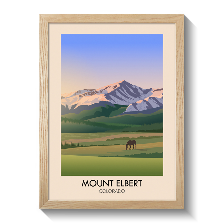 Mount Elbert Colorado USA Travel Poster